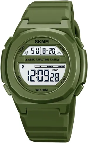 Watches 5ATM Waterproof Military Style Man Dual Display Alarm Quartz Sports Watch remember direct MASTOP Mens Military Multifunction Digital LED 