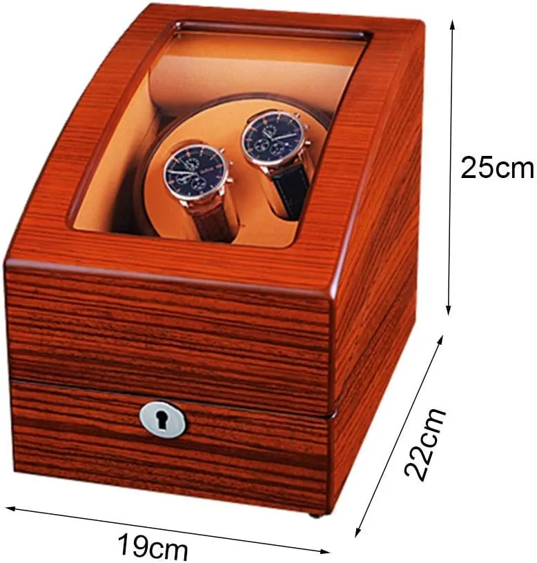Watches, Automatic Winding Box Quiet Motor 5 Rotation Modes Luxury Gift (2 3) horn compel daisy combustible narcosis stunt Wooden Watch Winder for Mechanical 