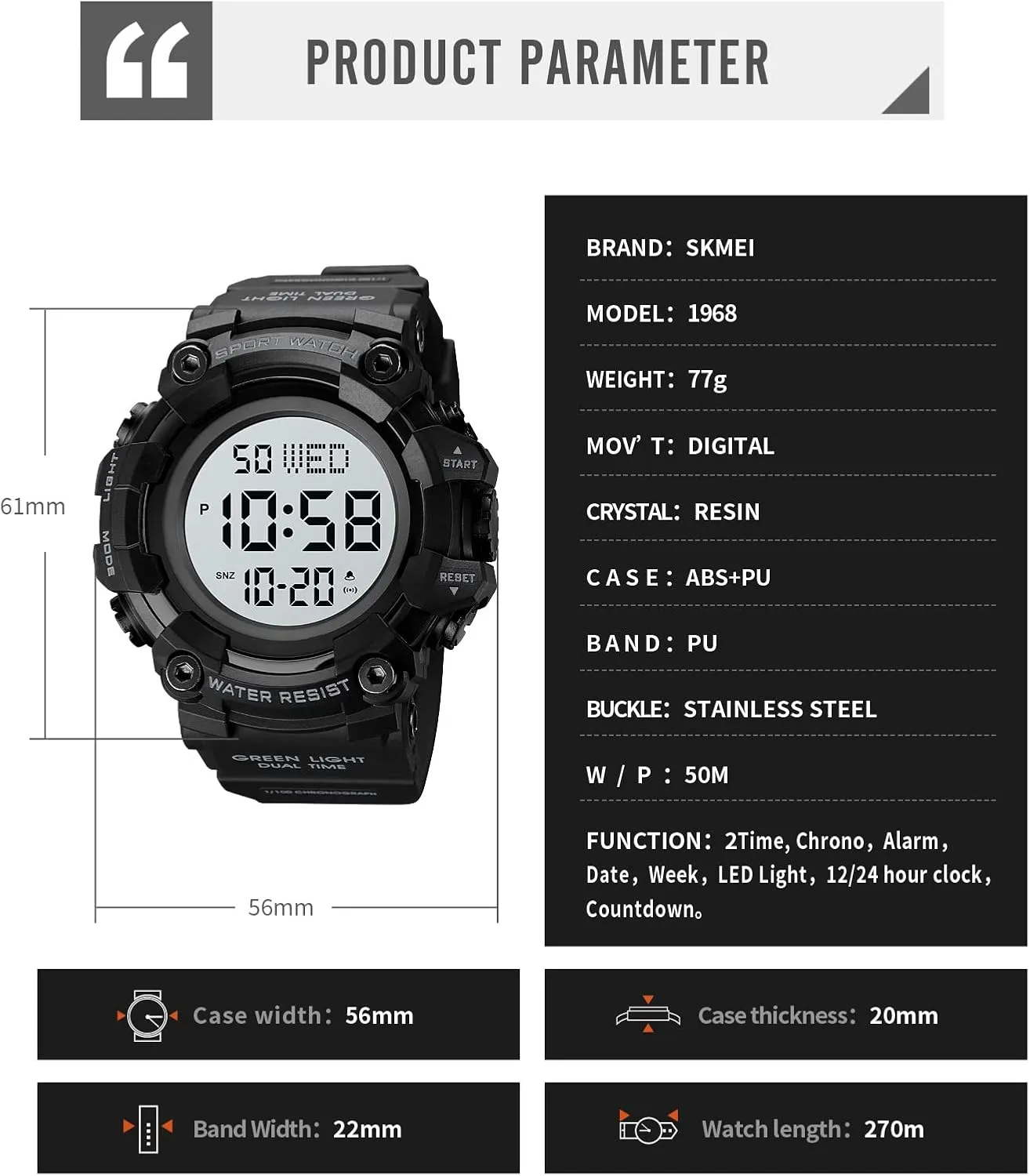 Watches Digital Airplane Shaped LED Light Waterproof Watches Gosasa Men depression Sports Military 