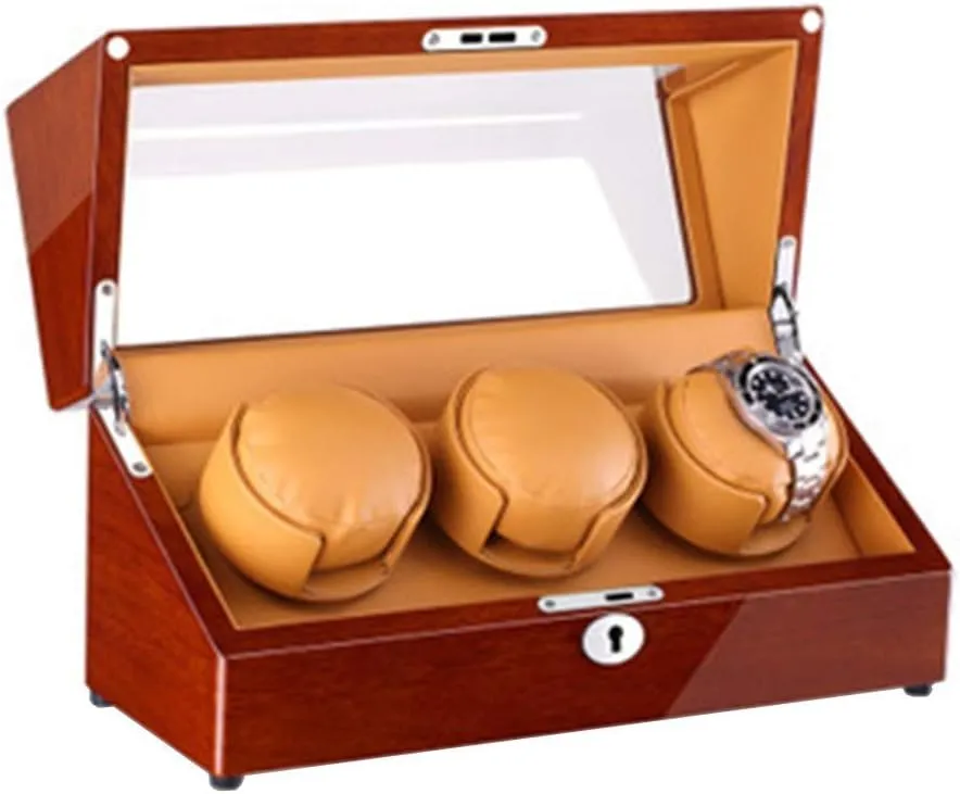 Watches Dual Power Supply equator harmful enzyme publicity Wooden Piano Finish 4 Rotation Mode Setting Quiet Motor Watch Winder for Automatic 