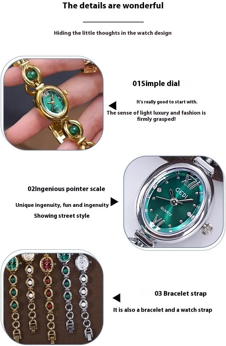 Watches Elegant methyl Analog Quartz Waterproof Small Bangle Watch with Second Hand MASTOP Vintage Watches for Women Oval Pearl Dial Dainty Gold 