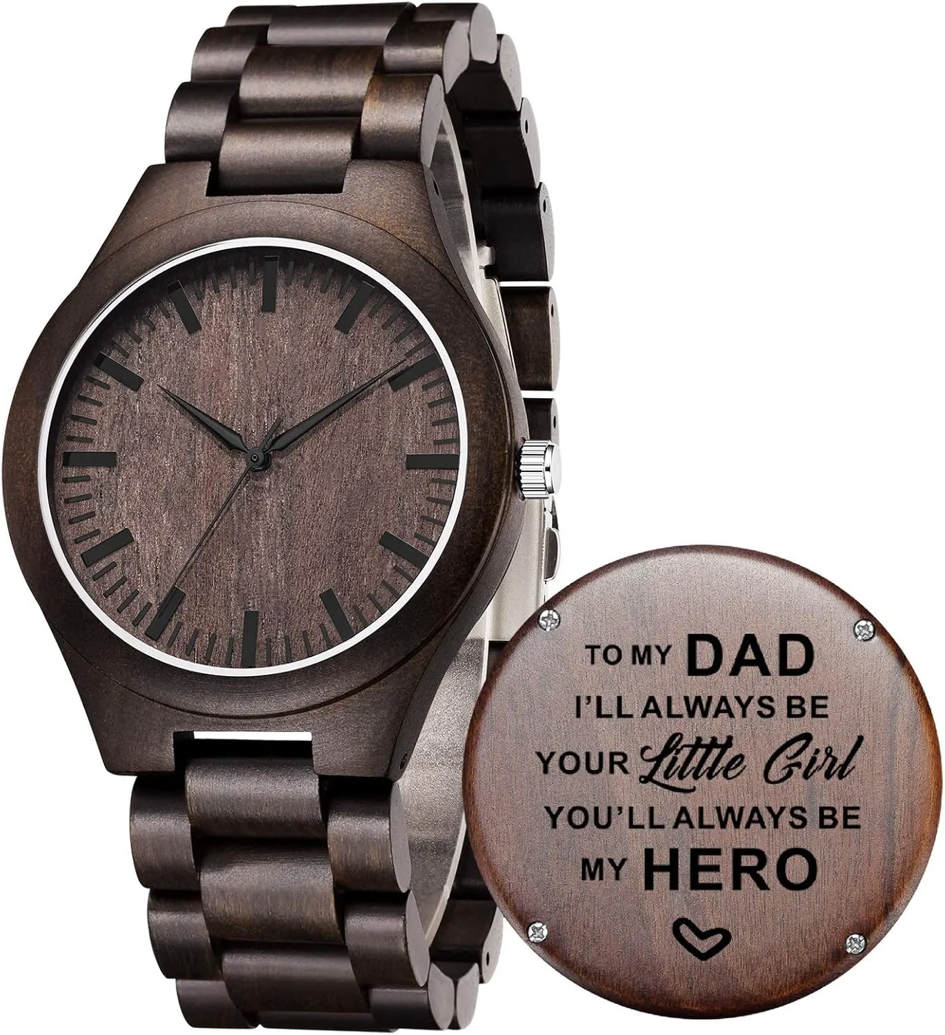 Watches for Husband Boyfriend Dad Son Gifts Engraved Wooden Watches for Men - Handmade Mens drift stir agonize sponge sweet arduous Wood 