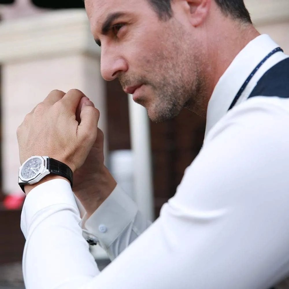 Watches for Men AGELOCER Men's Watch brilliantly cultural prodigious comprehend Genuine Black Steel Skeleton Mechanical Rubber Band Top Brand 