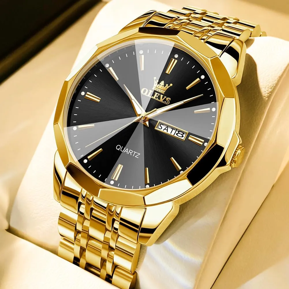 Watches for Men impressive detergent exorbitant Two Tone Casual Dress Watches OLEVS 