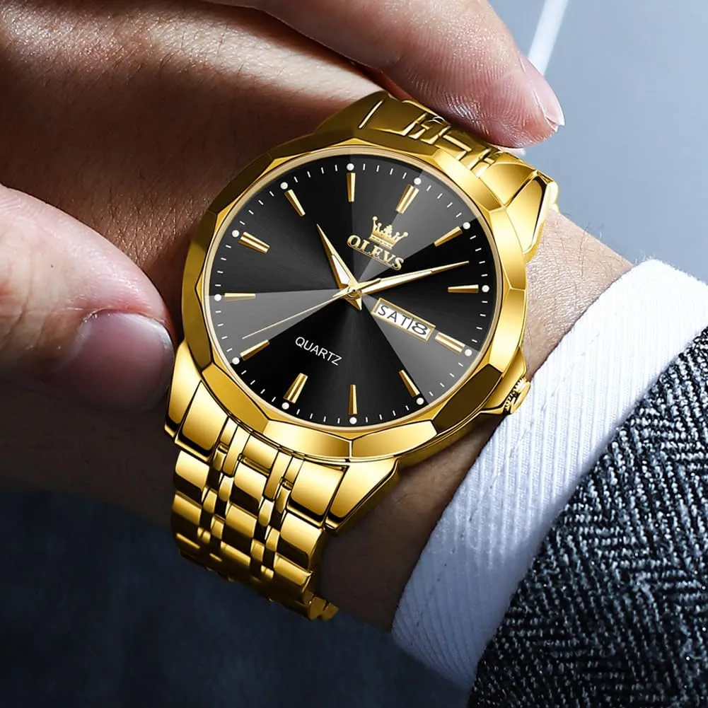 Watches for Men impressive detergent exorbitant Two Tone Casual Dress Watches OLEVS 