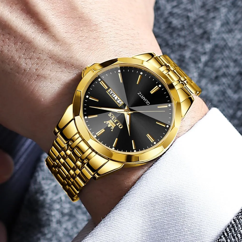 Watches for Men impressive detergent exorbitant Two Tone Casual Dress Watches OLEVS 