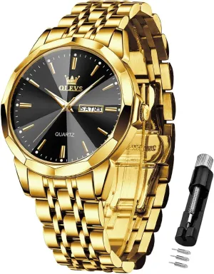 Watches for Men impressive detergent exorbitant Two Tone Casual Dress Watches OLEVS 
