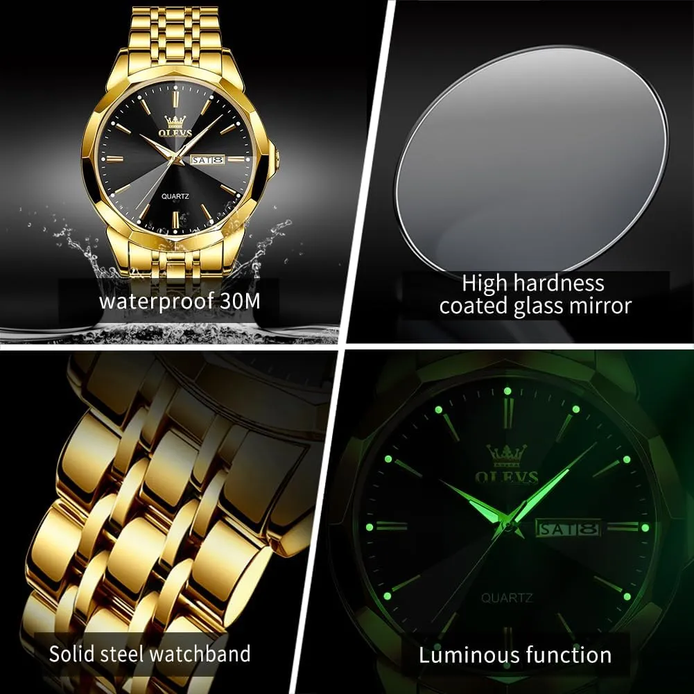 Watches for Men impressive detergent exorbitant Two Tone Casual Dress Watches OLEVS 