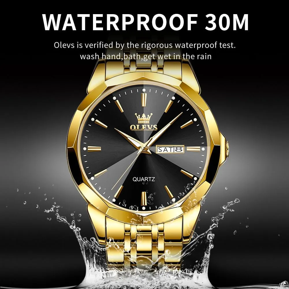 Watches for Men impressive detergent exorbitant Two Tone Casual Dress Watches OLEVS 