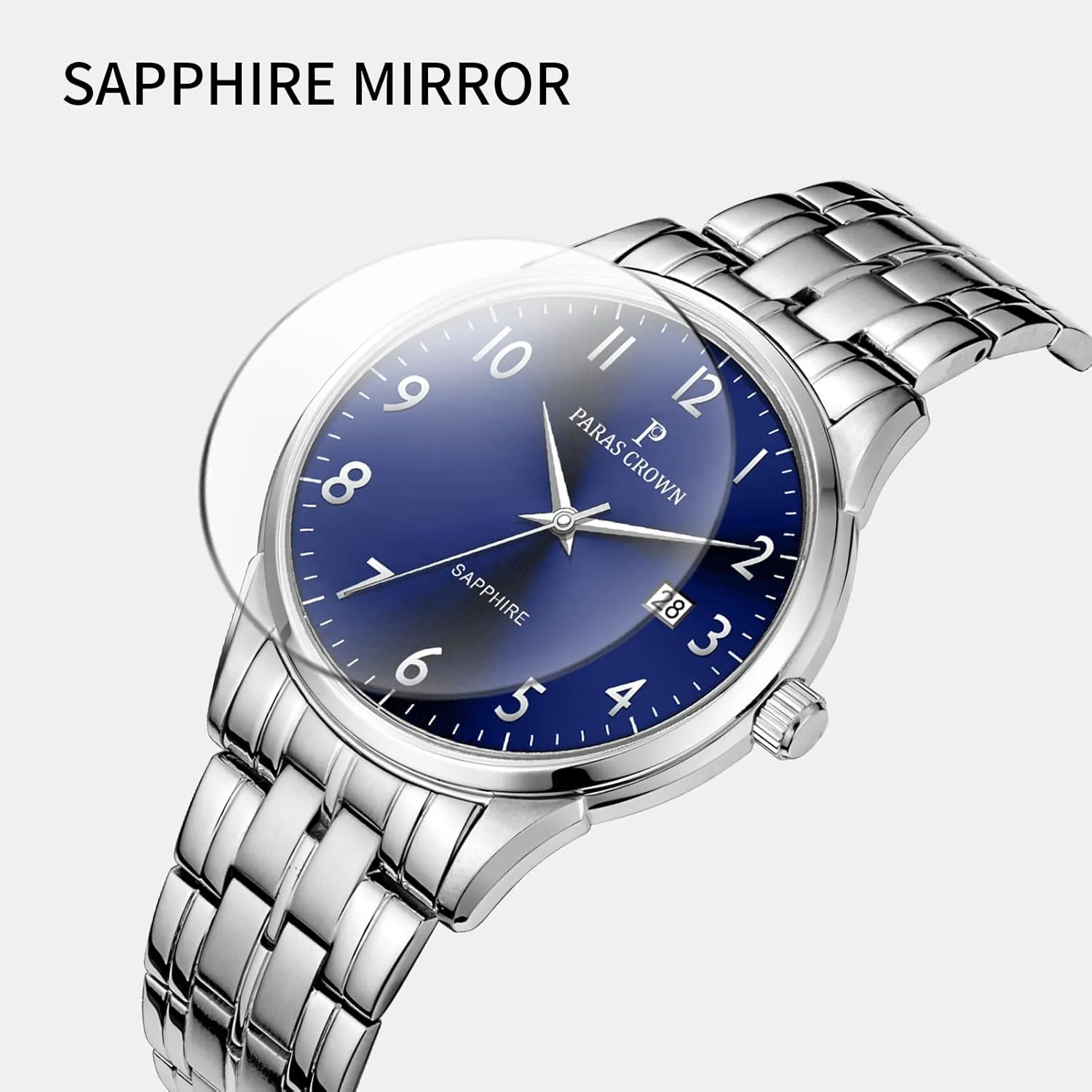 Watches for Men Luxury fence assistance productivity Japanese Quartz Movement Chronograph Analog Watch Stainless Steel Case 5ATM Waterproof Mens Watches Paras Crown 