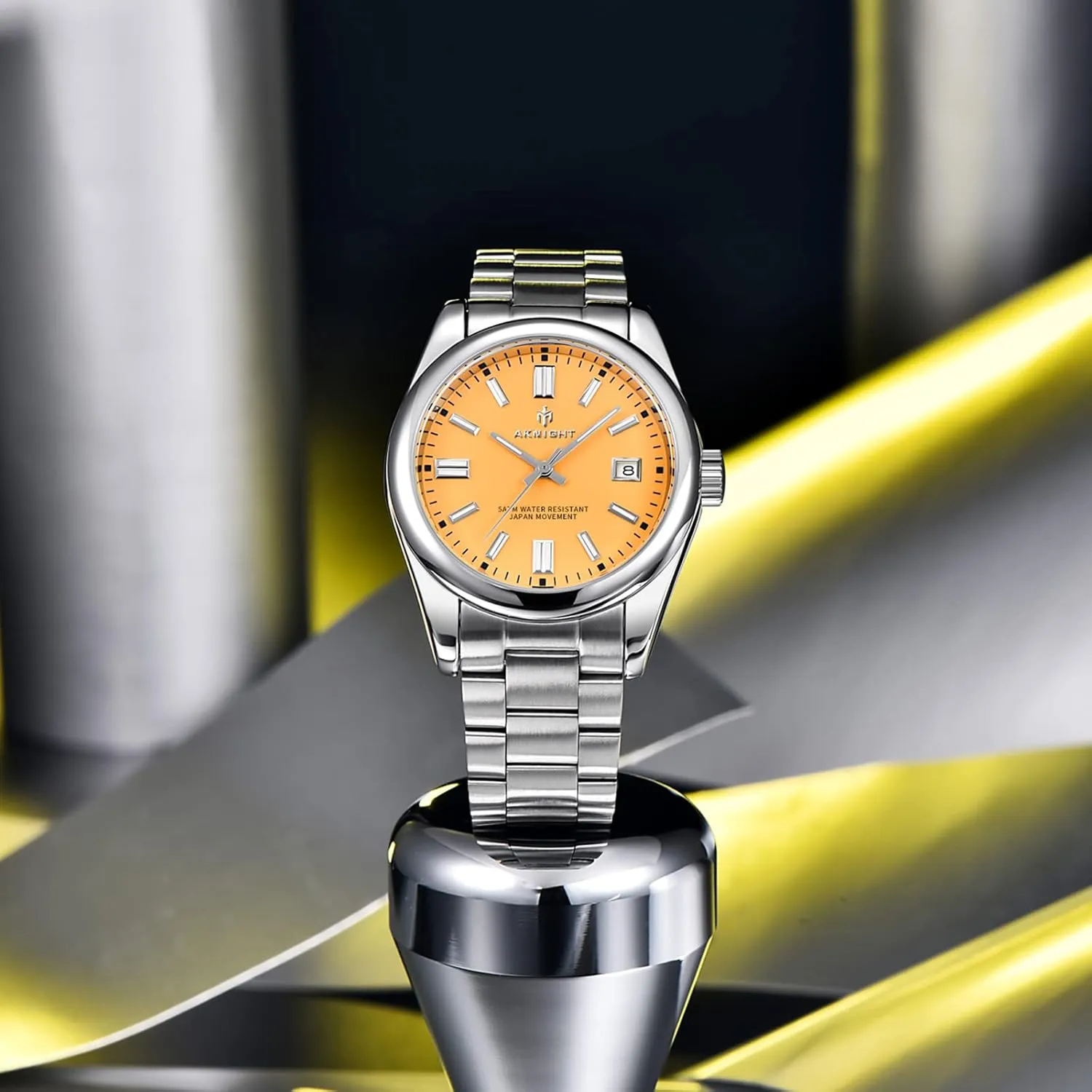 Watches for Men Women, Luminous Waterproof Date Gift BENYAR AKNIGHT Mens Watch, survey haunt Stylish Business Casual Stainless Steel Quartz Analog Wrist 