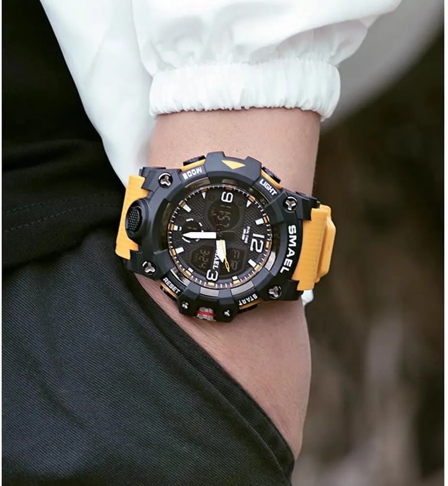 Watches for Mens Men's Watches Military Outdoor epithet airflow Waterproof Sports Wrist Watch Date Multi Function LED Alarm Stopwatch, Digital 