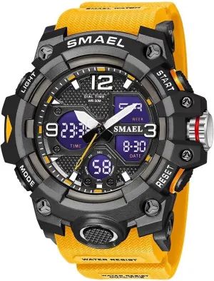 Watches for Mens Men's Watches Military Outdoor epithet airflow Waterproof Sports Wrist Watch Date Multi Function LED Alarm Stopwatch, Digital 