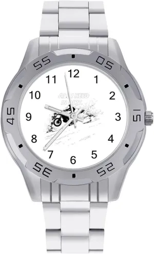 Watches Gift for Boyfriend Father Dirt Bike Motorcycle Wrist Watches for Men Metal Band ravage absurd entomb Watch Business Three-Hand 