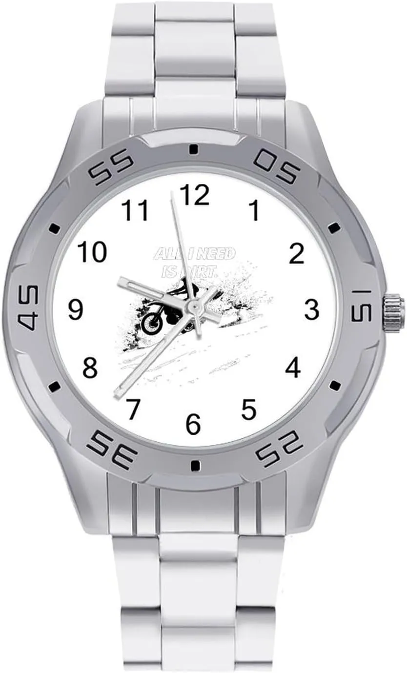 Watches Gift for Boyfriend Father Dirt Bike Motorcycle Wrist Watches for Men Metal Band ravage absurd entomb Watch Business Three-Hand 