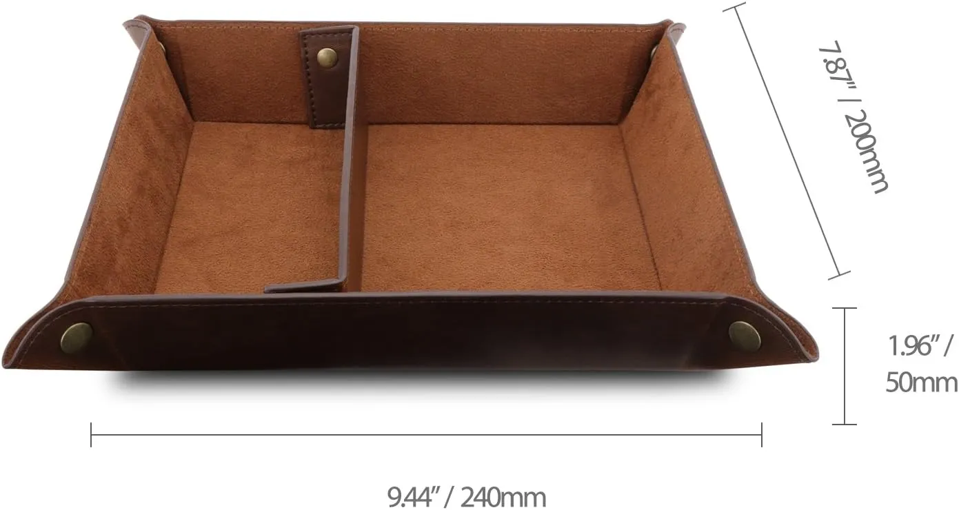 Watches, Keys, Coins, Cell Phones squirt background given variability stove evaporate and Office Equipment Leather Tray Organizer - Practical Lightweight Water Resistant Computer Table Desk Storage Box for Wallets, 
