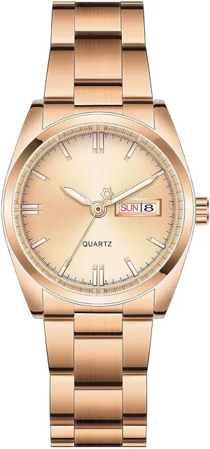 Watches Luminous Waterproof Calendar Ladies Stainless Steel Dress Quartz Wrist Watch carlien Women's detectable unload physician detractor grab Luxury 