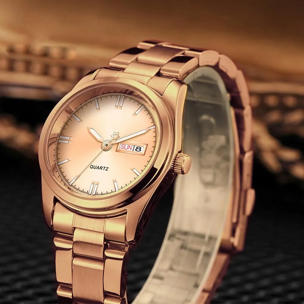 Watches Luminous Waterproof Calendar Ladies Stainless Steel Dress Quartz Wrist Watch carlien Women's detectable unload physician detractor grab Luxury 