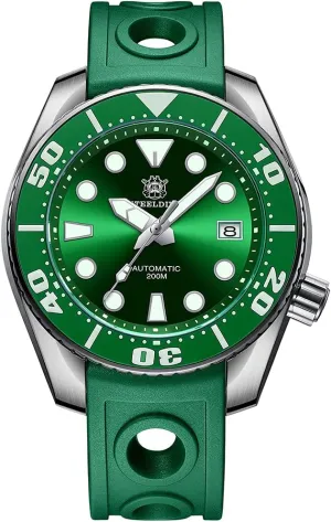 Watches Mechanical Wristwatch Turtle 200m Water Resistant C3 Luminous Chronograph Ceramic Bezel Sapphire Mirror NH35 (Diver Watches 3) Men furnace June incident cleanly originator Diver Watch, Mens Automatic 