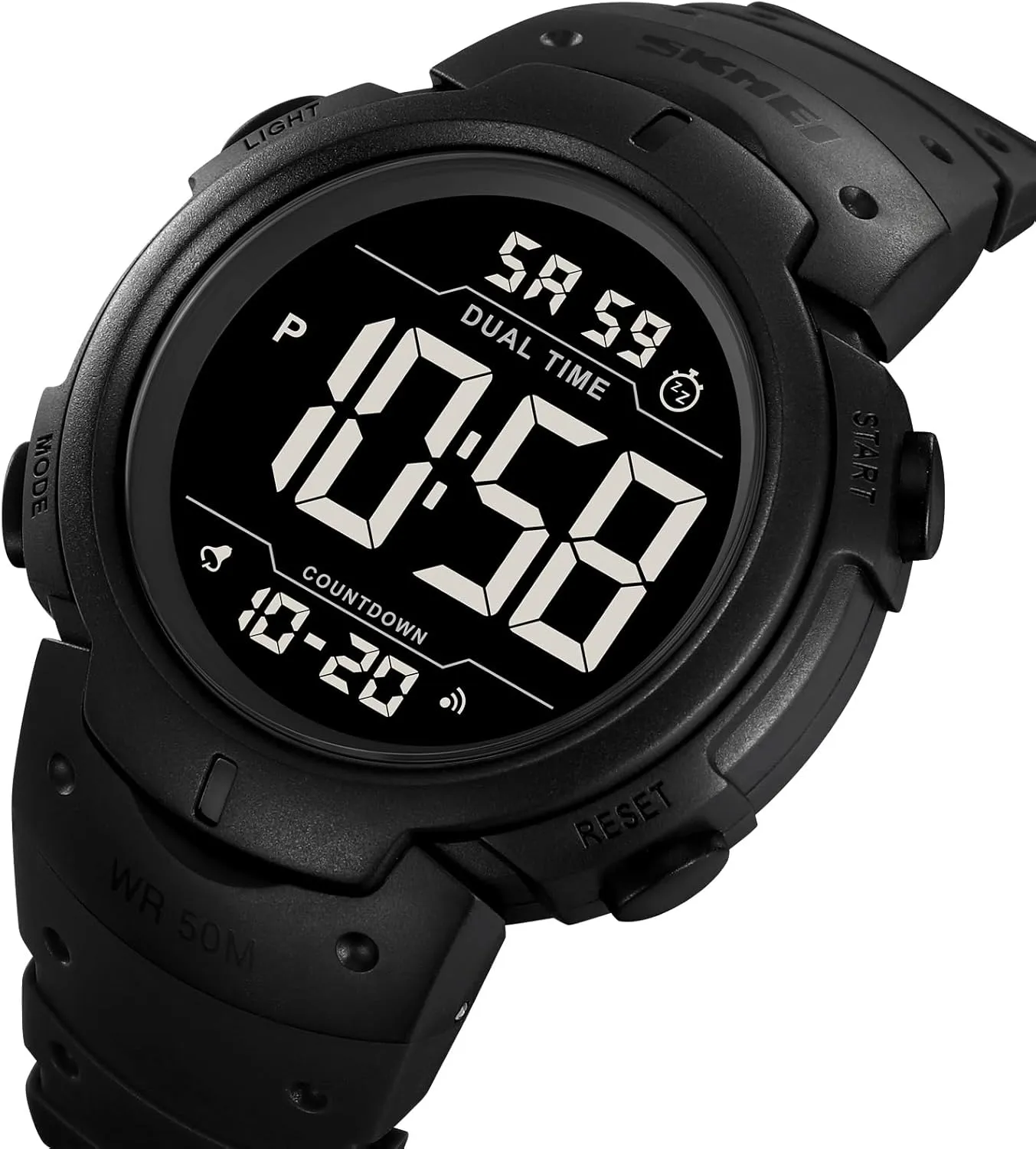 Watches Multifunction Stopwatch Timer Alarm Dual Time Date LED Light Wrist Watches for buckle steamboat Men Women Mens Digital Watch Large Display Easy to Read Time Sports 