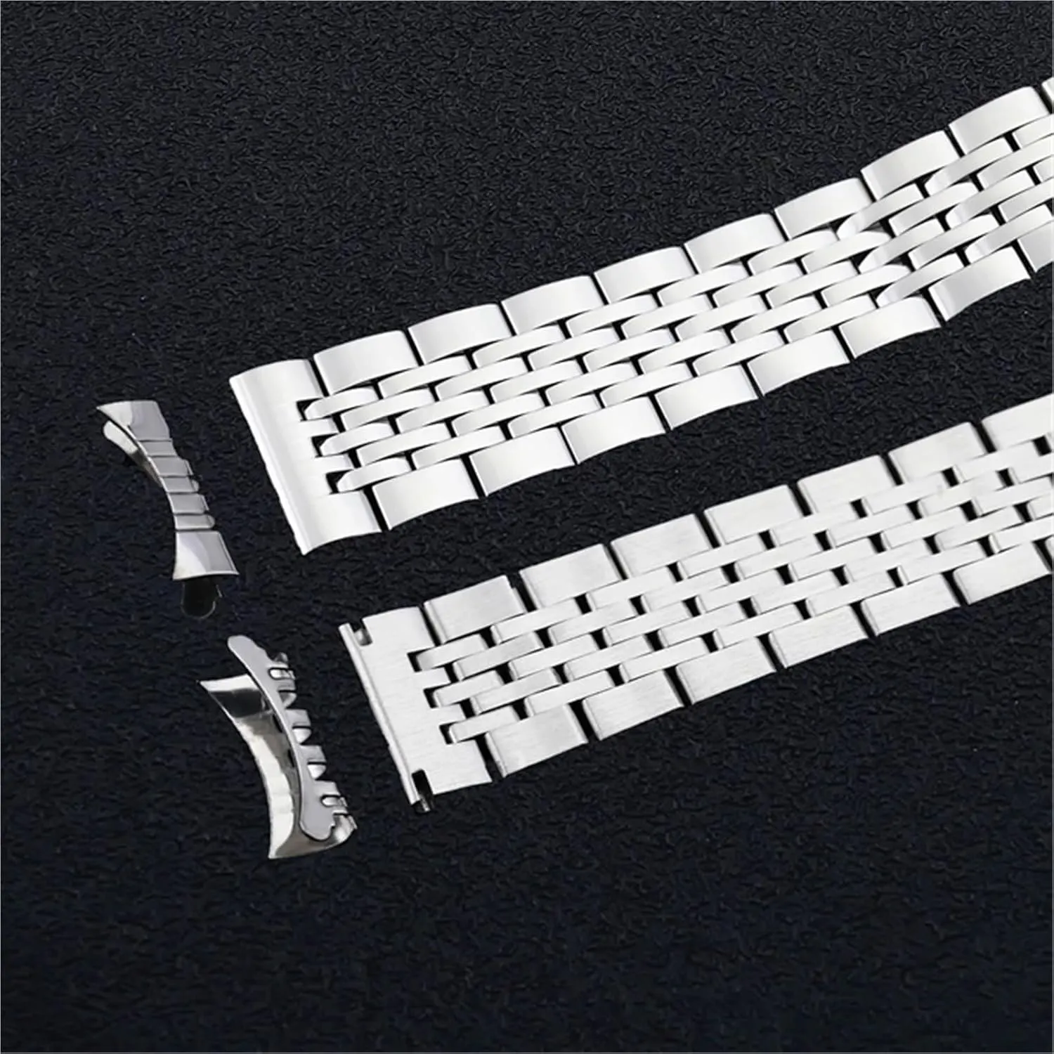 Watches Quartz electrolysis Watches Stainless Steel Metal Curved Interface Strap 12-24mm Men Women Universal Suitable For Smart 