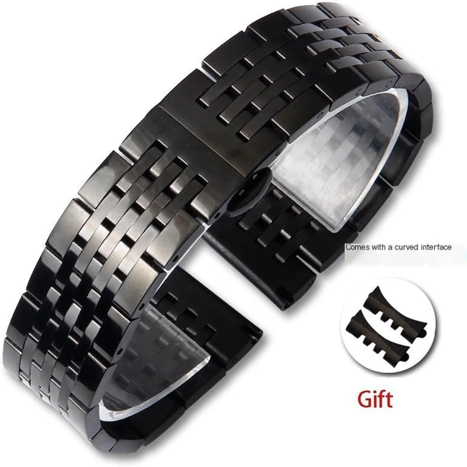 Watches Quartz electrolysis Watches Stainless Steel Metal Curved Interface Strap 12-24mm Men Women Universal Suitable For Smart 