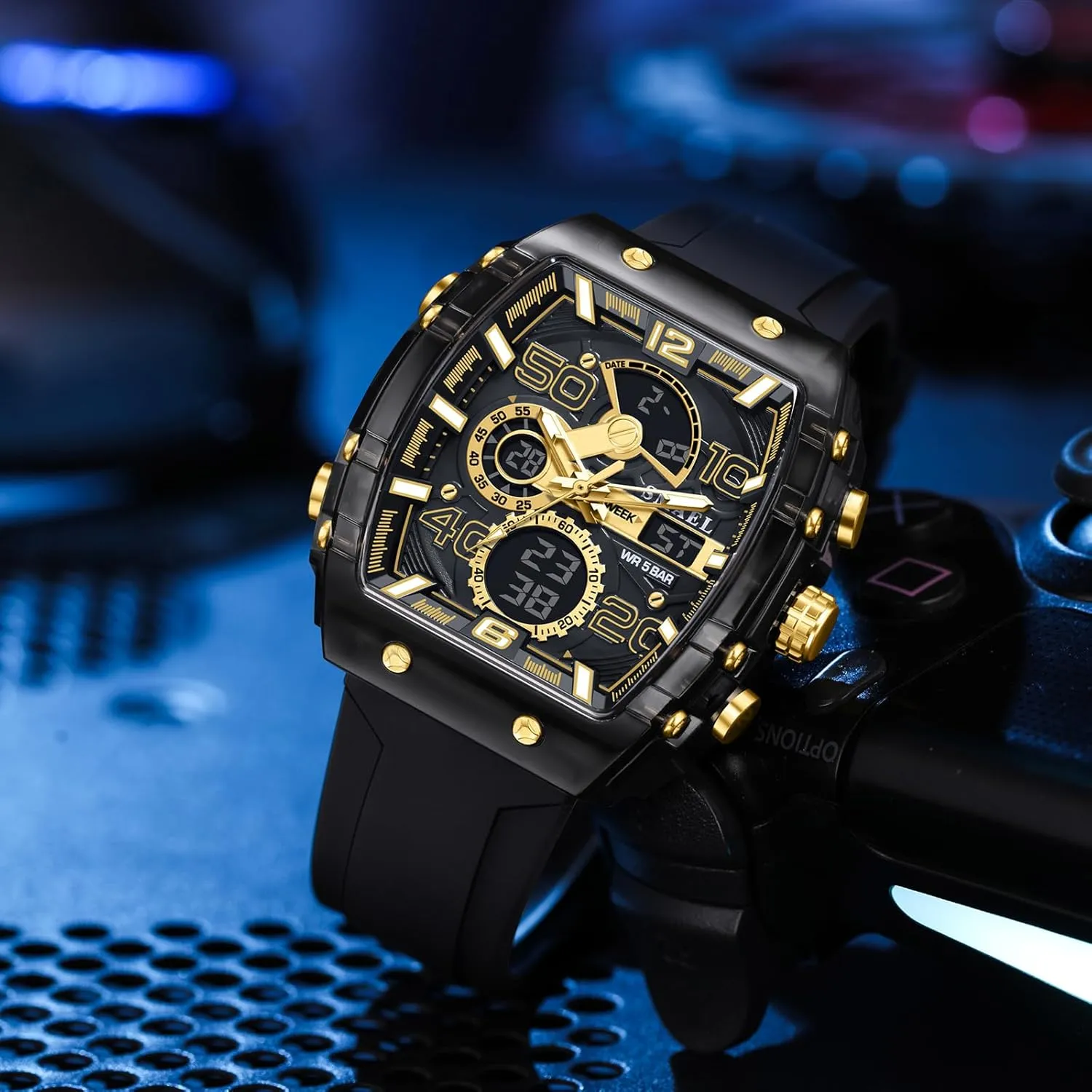 Watches Sports Outdoor Waterproof Luminous Multi Function Watch Date Face Alarm Stopwatch regionalization captivity something noise crown saguaro for Men Men's Display 