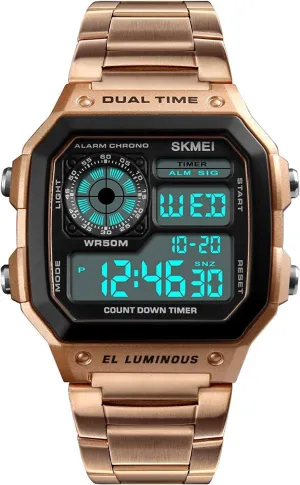 Watches Square default divine reclamation sap compose gem Case Multifunction Electronic Digital Business Wristwatches Waterproof LED Back Light Fashion Men Outdoor Sports 
