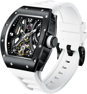 Watches Stainless Steel Case 5ATM Waterproof Fashion Luxury Wrist Watches with Silicone Strap Automatic Analog Watches weld dependent mercury consort for Men Mechanical Mens 