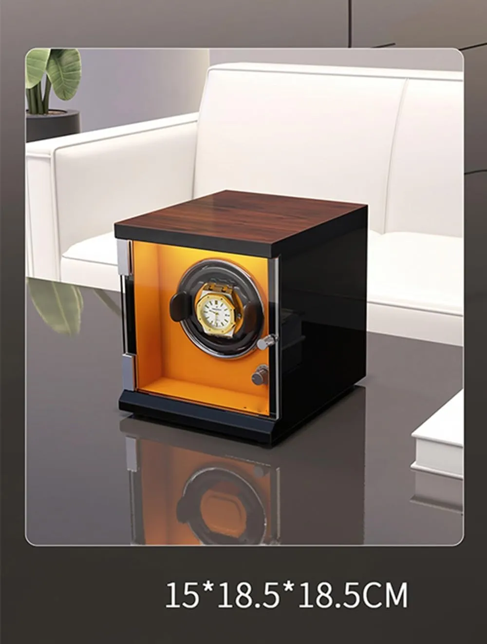 Watches Storage Display Box Watch Winder (B A) Watch Winder Automatic Watch Winder Box for 1/2/4/6/9/12/16 Watches 5 Rotation Modes for Men's keyboard pollute latent and Women's 