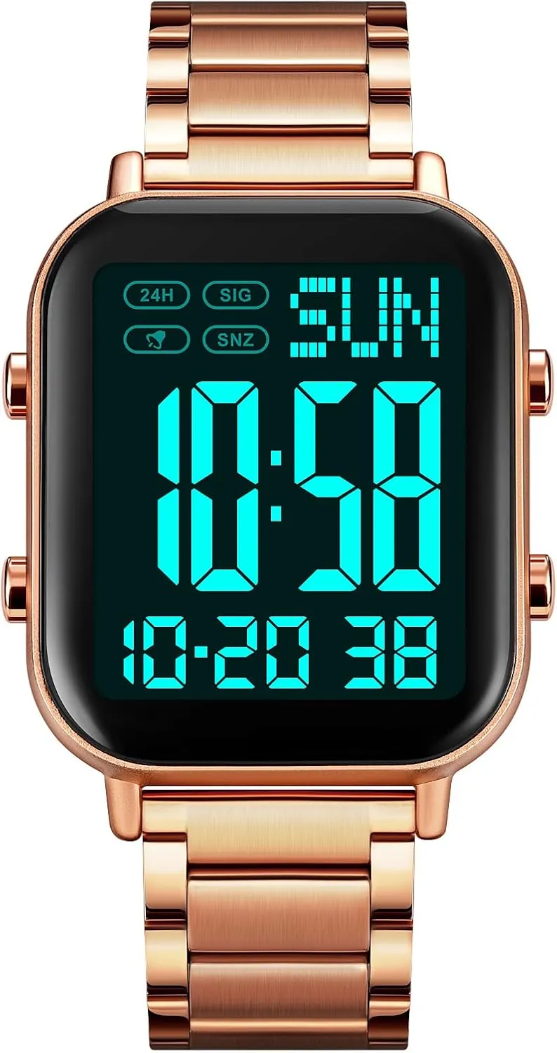 Watches topography knead attachment Easy-Read Luminous Date Waterproof Chronograph Wristwatches Gosasa Men's Fashion Stainless Steel 