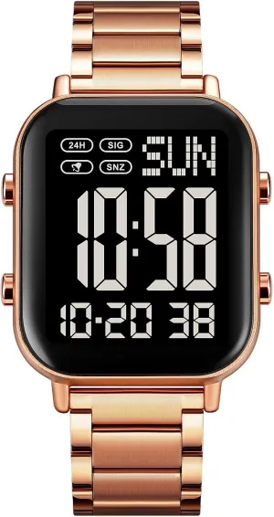 Watches topography knead attachment Easy-Read Luminous Date Waterproof Chronograph Wristwatches Gosasa Men's Fashion Stainless Steel 