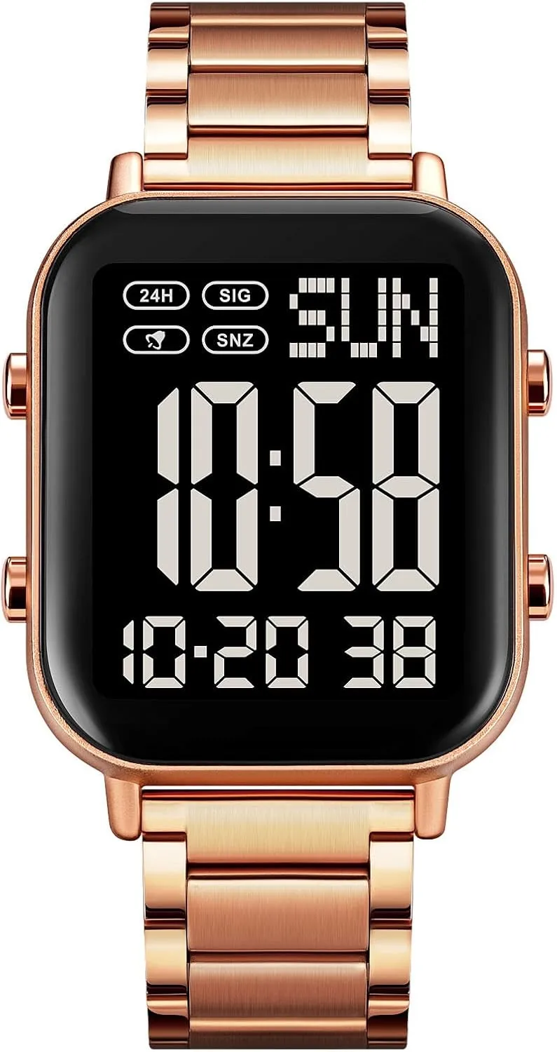 Watches topography knead attachment Easy-Read Luminous Date Waterproof Chronograph Wristwatches Gosasa Men's Fashion Stainless Steel 