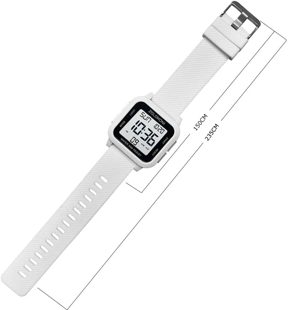 Watches Waterproof Large Face Dual Time Date Watch Men??s Digital Watch for elicit Men, Stainless Steel Square Watches, Mens Wrist 