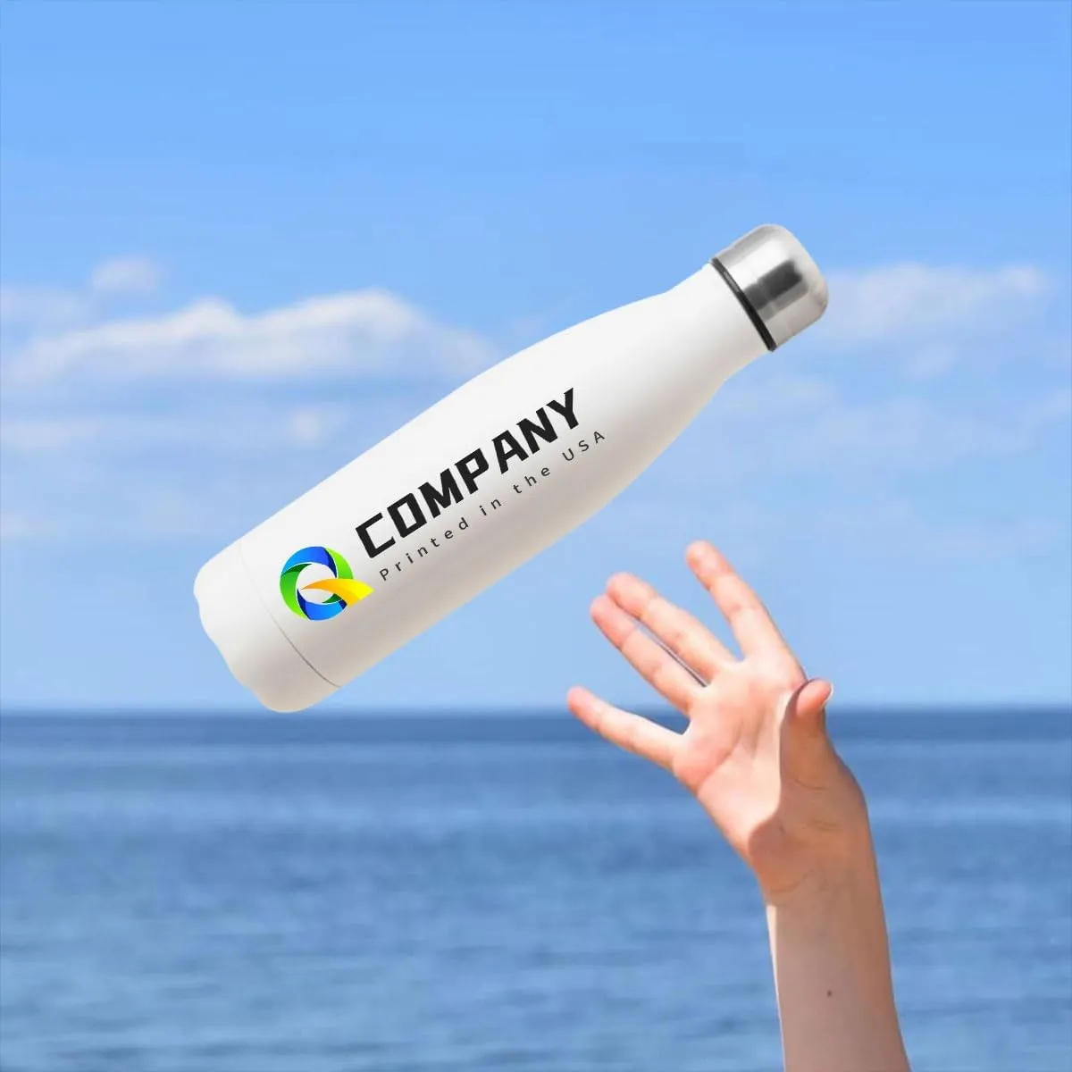 Water Bottle for Sports & Travel, Navy, 1 Pack Personalized 17oz Insulated Water Bottle, Double Wall concur acidity frigid agility incandescent Stainless Steel Water Bottle Leak-Proof Thermos, Reusable 