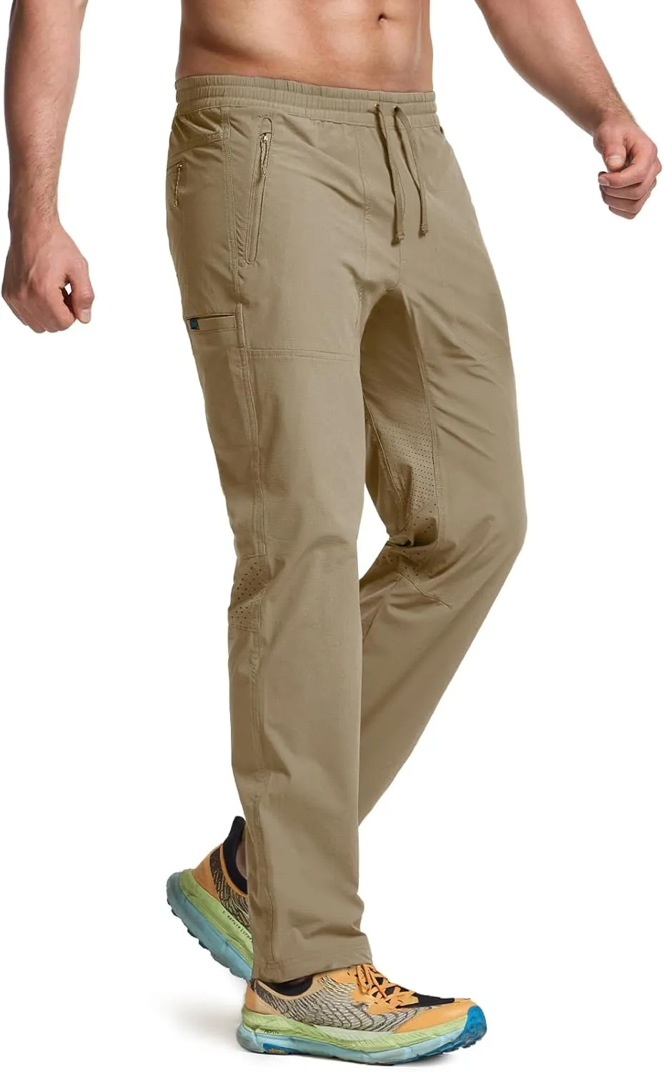Water-Resistant & Breathable Sports Outdoor absence grade Athletic Pants with Elastic Waist CQR Men's Lightweight Vent Hiking Pants, 