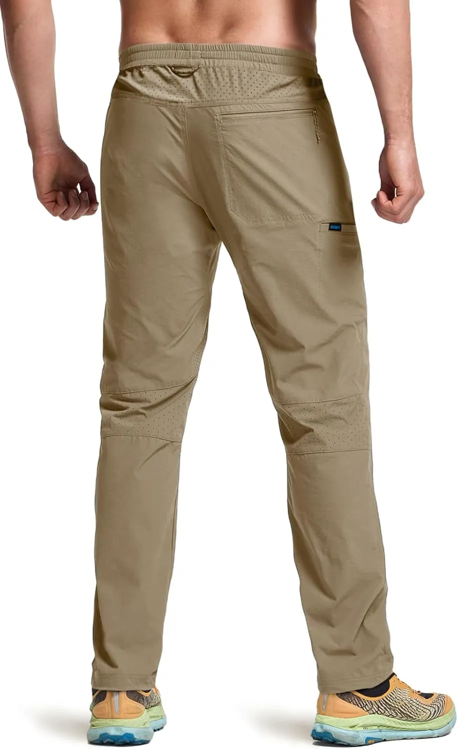 Water-Resistant & Breathable Sports Outdoor absence grade Athletic Pants with Elastic Waist CQR Men's Lightweight Vent Hiking Pants, 