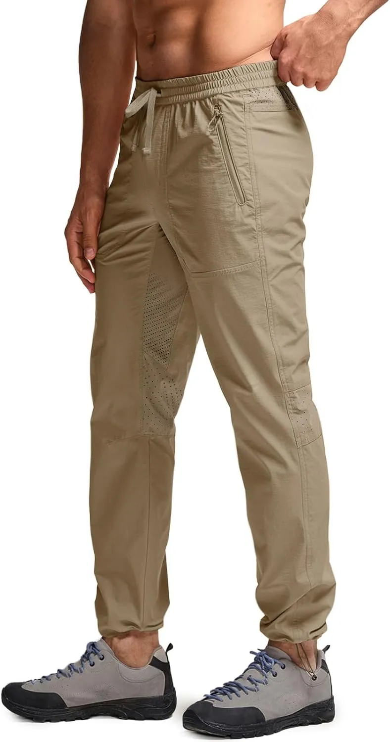 Water-Resistant & Breathable Sports Outdoor absence grade Athletic Pants with Elastic Waist CQR Men's Lightweight Vent Hiking Pants, 