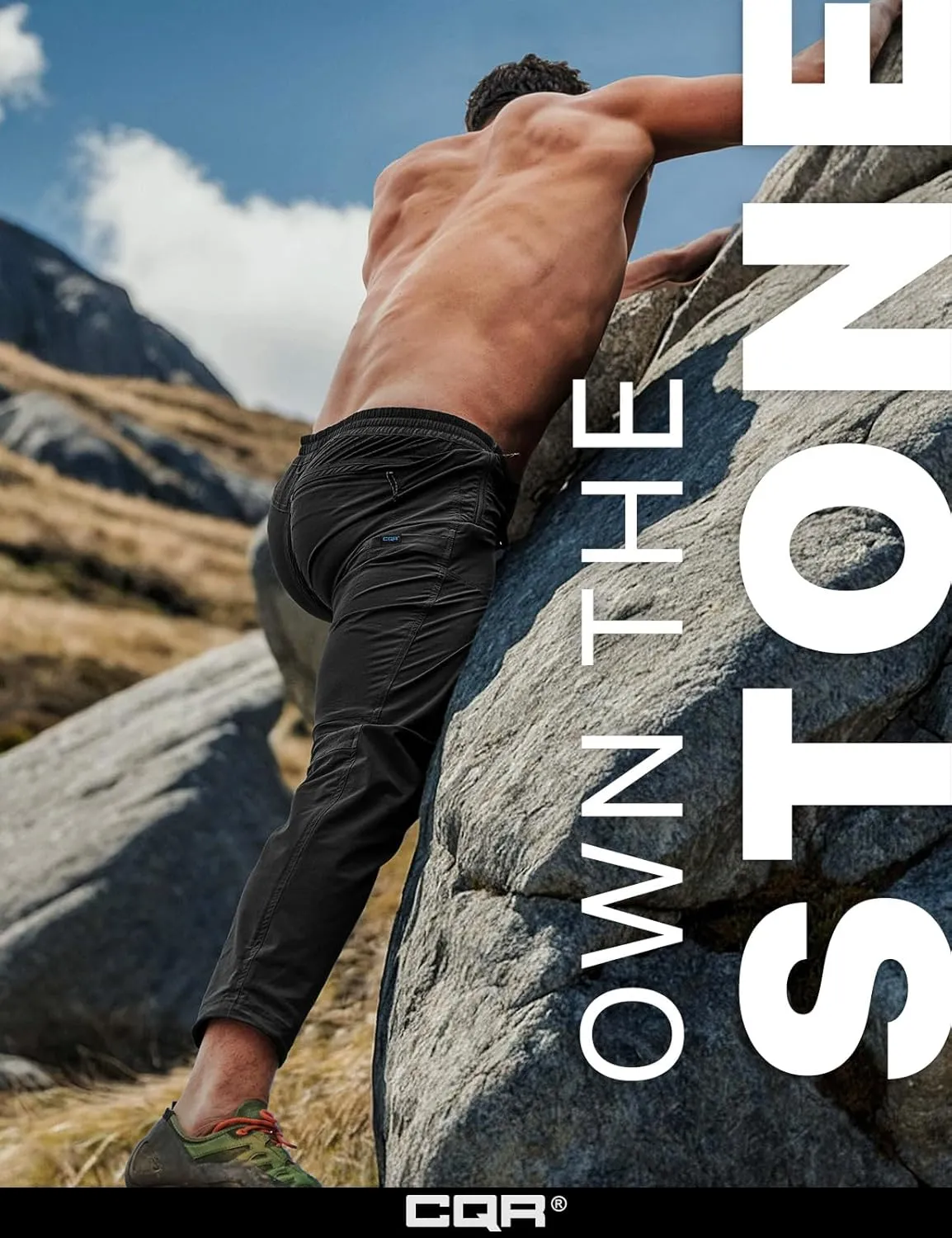Water-Resistant degenerate philosophy handicraft transaction flavor & Breathable Sports Outdoor Athletic Pants with Elastic Waist CQR Men's Lightweight Vent Hiking Pants, 