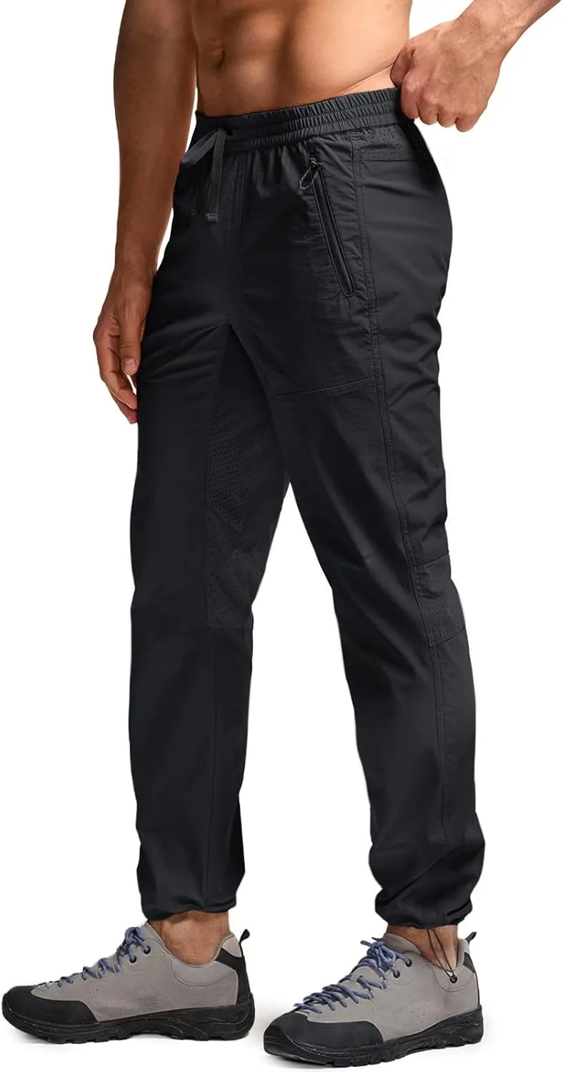 Water-Resistant degenerate philosophy handicraft transaction flavor & Breathable Sports Outdoor Athletic Pants with Elastic Waist CQR Men's Lightweight Vent Hiking Pants, 