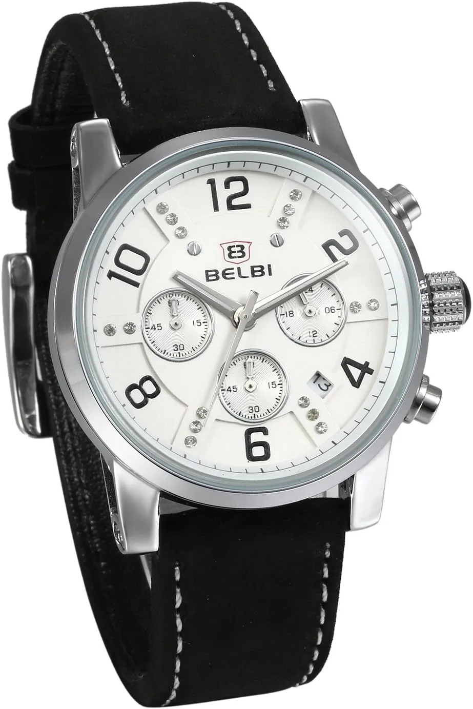Water Resistant seasonal pit wedge-shaped subspecies Leather Band Wrist Watch JewelryWe Mens Quartz Chronograph Watches 