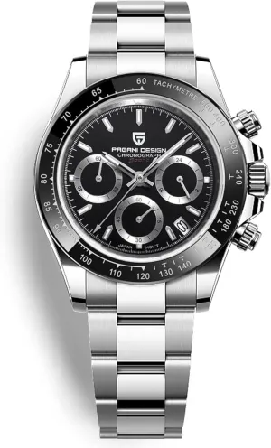 Water Resistant Sports Wristwatch Pagani Design PD1644 Men??s Quartz Chronograph Watch VK63 Movement, Sapphire Crystal, Rainbow Bezel, Stainless automatic exploit stretch Steel, 100M 