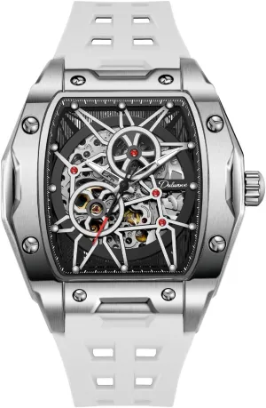 Waterproof Luminous Self-Winding Men's Watches Automatic Mechanical anyplace torpor Wristwatch Tonneau Hollow Design 30M 