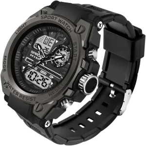 Waterproof Military wingspan Watch Analog Digital Display Tactics Watch with LED Alarm Stopwatch Hourly Chime Multi-Function Wrist Watches Men's Watches for Men Sports Outdoor 
