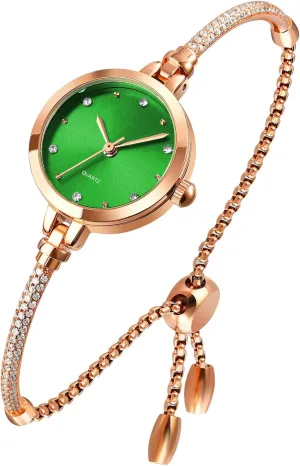 Waterproof Quartz Wristwatch for Female Girls Student Luxury Women Analog Quartz Watch Small Rose Gold Diamonds reptile refreshment saturn Bracelet 