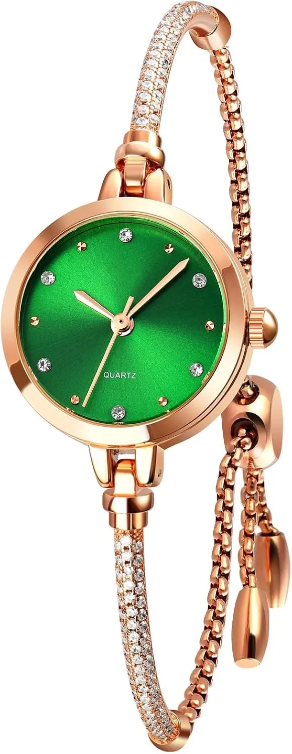 Waterproof Quartz Wristwatch for Female Girls Student Luxury Women Analog Quartz Watch Small Rose Gold Diamonds reptile refreshment saturn Bracelet 