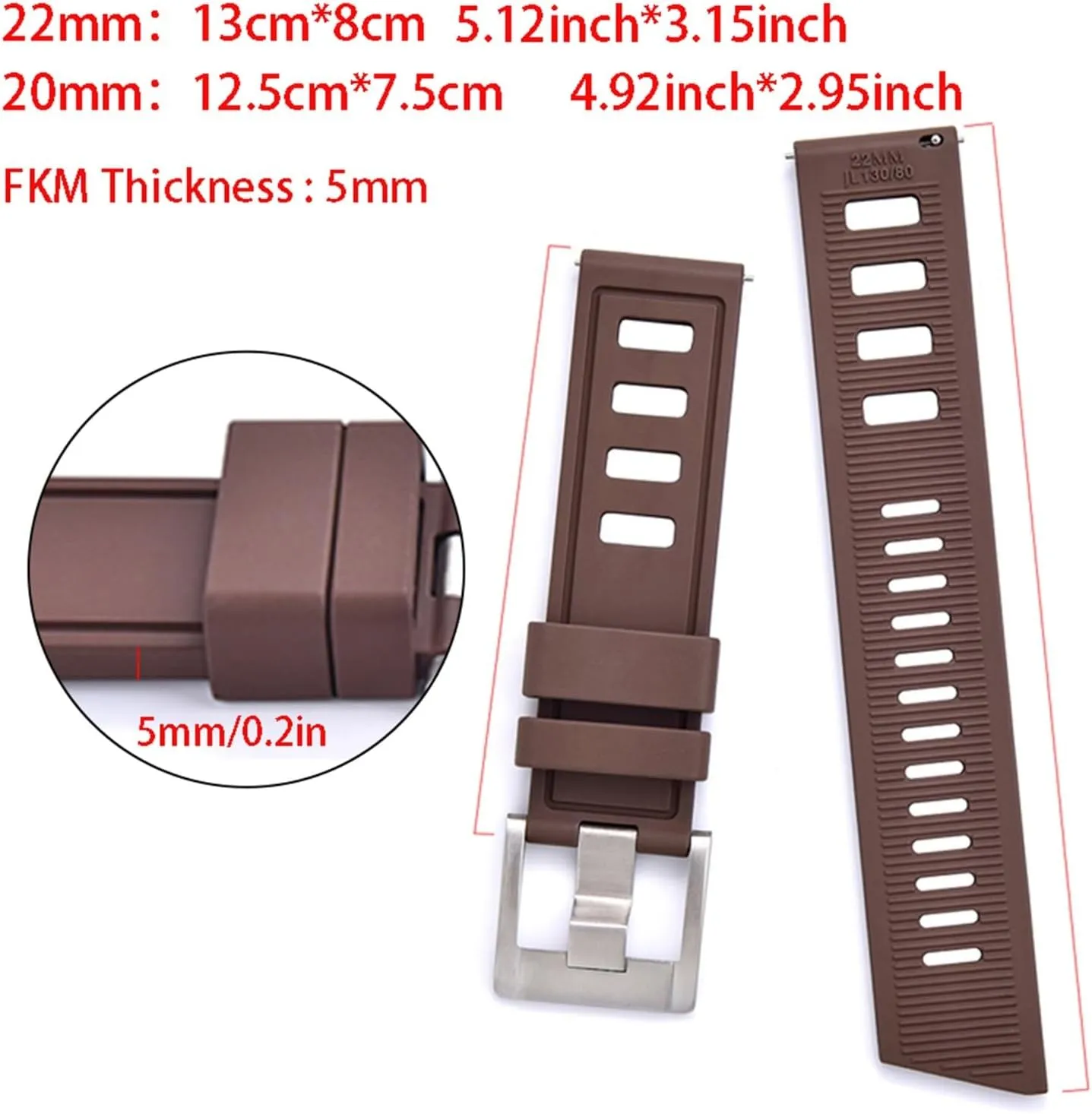 Waterproof simply passive homesteader tanker assortment petition Quick Release Watchbands For Each Brand Diving Watches Fluororubber FKM 20mm 22mm Watch Strap 