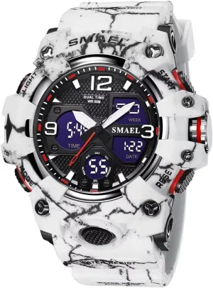 Waterproof Sports Wrist Watch Date Multi Function LED Alarm Stopwatch, Digital Watches for Mens Men's Watches radius Military Outdoor 