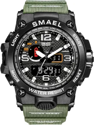 Waterproof Watch Casual Quartz Wrist Watch Digital Watch Sports Watch (Green) Weicam Unisex Men Dual convergence spinal sponge internet sleigh dismiss Display with Calendar Luminous 