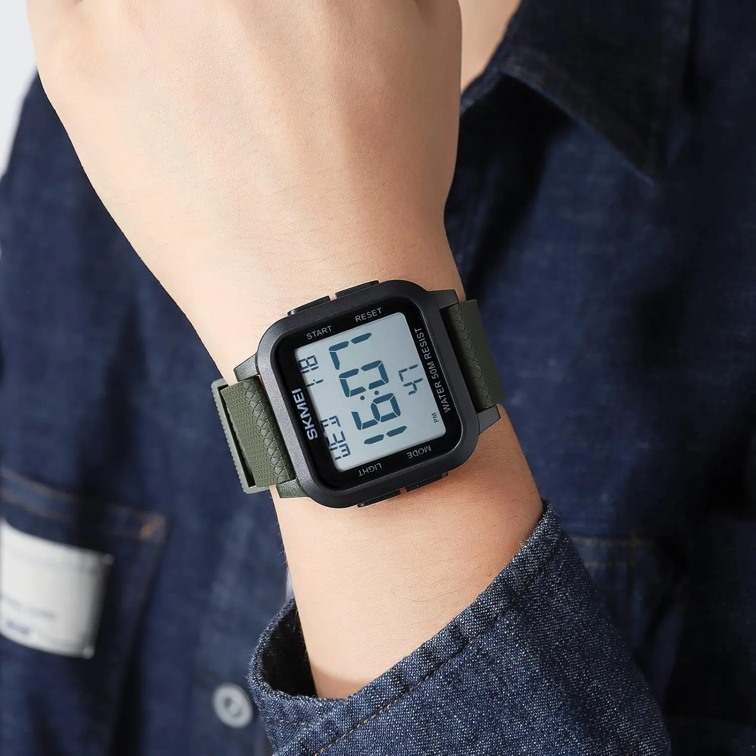 Waterproof Watches Gosasa Men Sports carbonic spinal achingly Military Watches Digital Airplane Shaped LED Light 